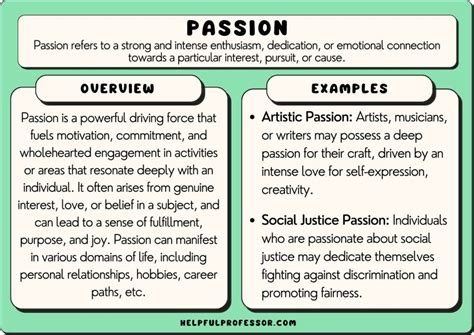what is your passion in life examples